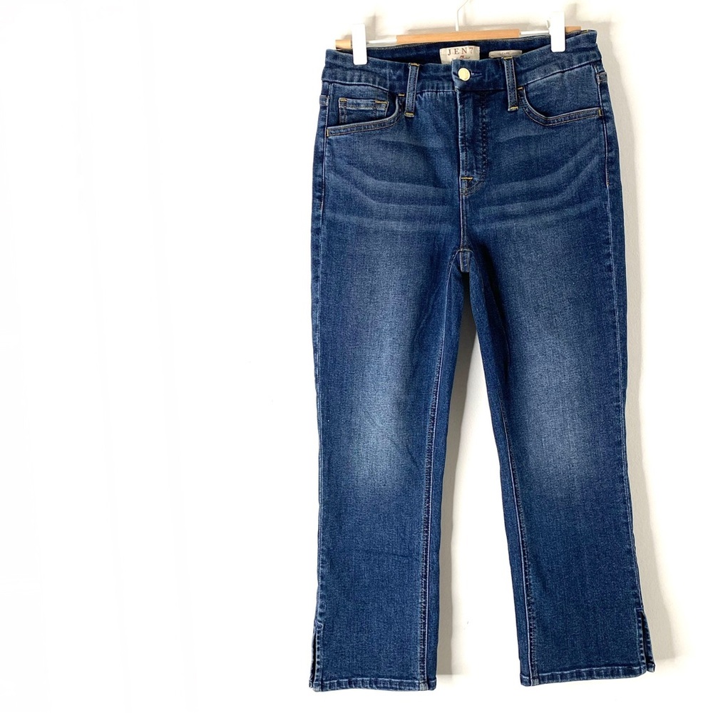 JEN7 by 7 For All Mankind Capri Jeans Stretch Denim Split Ankle